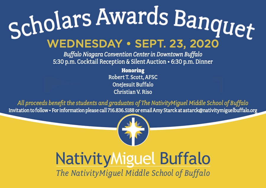 2020 Scholars Awards Banquet Information. Wednesday, September 23, 2020.